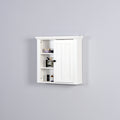 Bathroom Wooden Wall Cabinet With A Door 20.86X5.71X20 Inch White Mdf