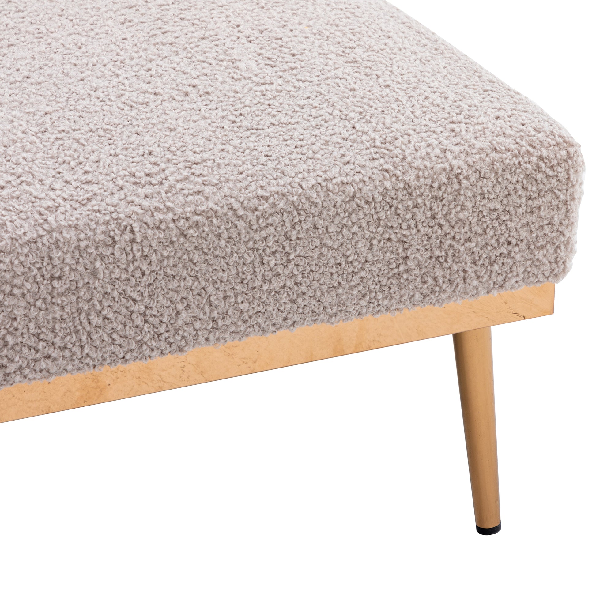 Coolmore Fashionable And Classic Style Chaise Lounge Chair Accent Chair For Living Room, Bedroom Grey Teddy Grey Teddy Foam Teddy