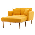 Coolmore Fashionable And Classic Style Chaise Lounge Chair Accent Chair For Living Room, Bedroom Mustard Teddy Mustard Teddy Foam Teddy