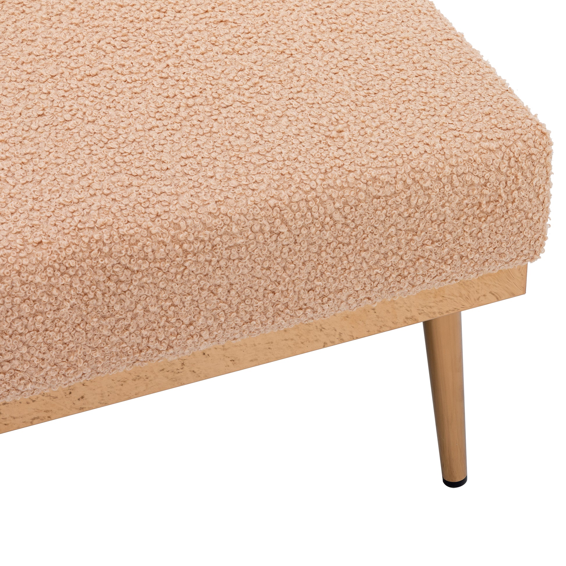 Coolmore Fashionable And Classic Style Chaise Lounge Chair Accent Chair For Living Room, Bedroom Camel Teddy Camel Teddy Foam Teddy