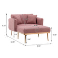Coolmore Fashionable And Classic Style Chaise Lounge Chair Accent Chair For Living Room, Bedroom Brush Pink Teddy Brush Pink Teddy Foam Teddy