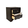 Matrix Traditional Style King 4 Pc Storage Bedroom Set Made With Wood In Black Box Spring Not Required King Black Wood 4 Piece Set Bedroom Bed Included,Dresser Included,Mirror Included,Nightstand Included Traditional Solid Wood Mdf Tufted Wood