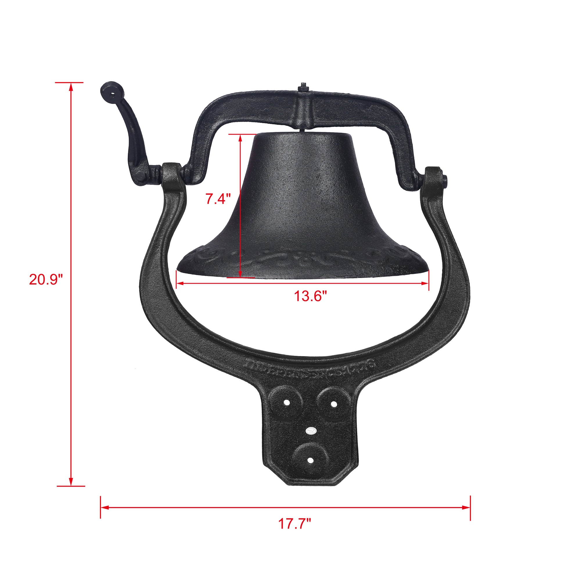 Dinner Bells ,Door Bell ,Large Cast Iron Bell Black Carbon Steel