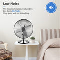 Simple Deluxe 12 Inch Stand Fan, Horizontal Ocillation 75 , 3 Settings Speeds, Low Noise, Quality Made Durable Fan, High Velocity, Heavy Duty Metal For Industrial, Commercial, Residential, Silver