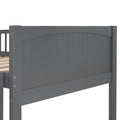 Twin Size Bunk Bed With A Loft Bed Attached, With Two Drawers,Gray Gray Pine
