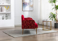 Coolmore Modern Velvet Loveseat Sofacomfy Upholstered 2 Seater Sofa With Gold Metal Legs, Small Loveseat Accent Couch For Living Bedroom Leisure Areas Red Velvet Red Foam Polyester 2 Seat
