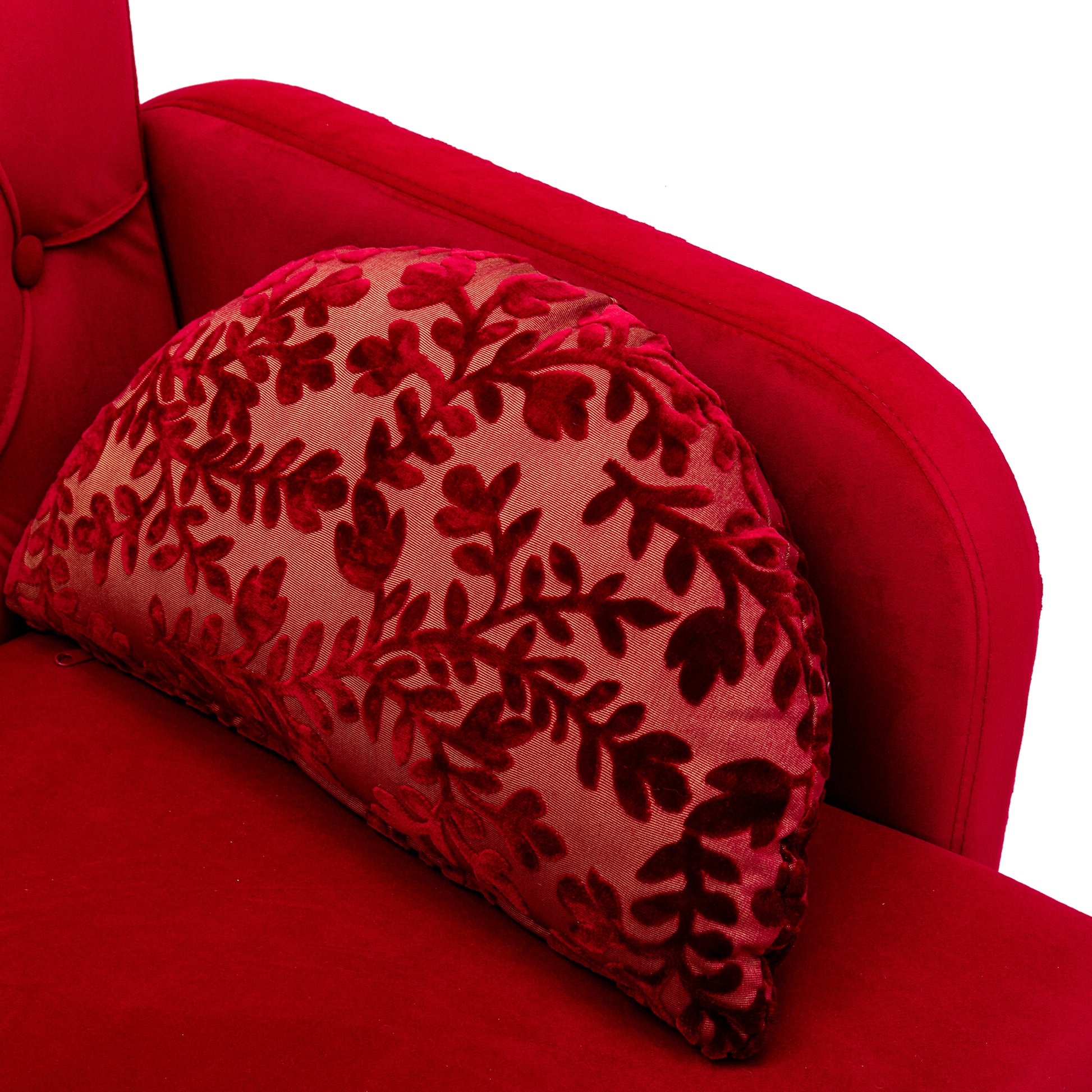 Coolmore Modern Velvet Loveseat Sofacomfy Upholstered 2 Seater Sofa With Gold Metal Legs, Small Loveseat Accent Couch For Living Bedroom Leisure Areas Red Velvet Red Foam Polyester 2 Seat