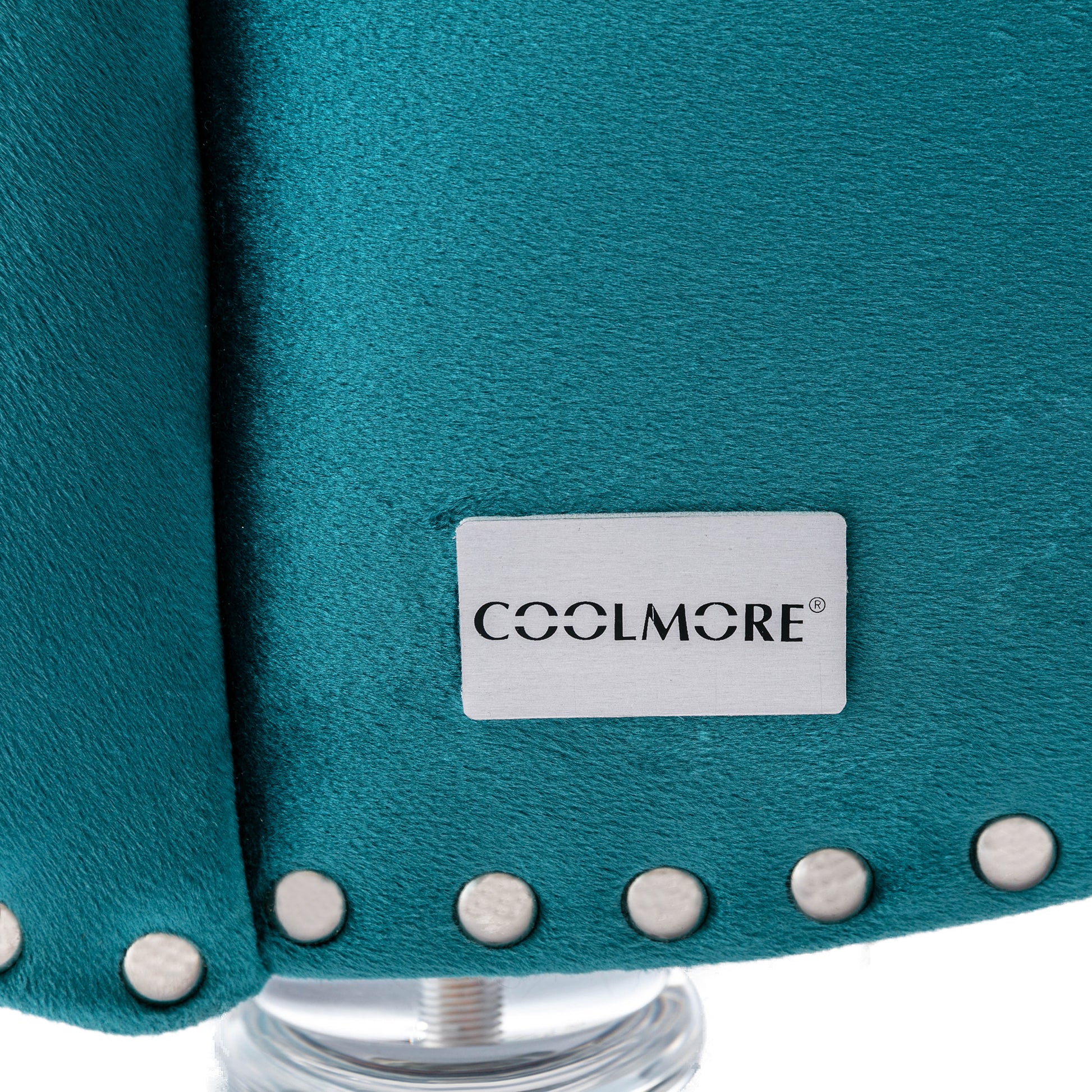 Coomoreleisure Concubine Sofa With Acrylic Feet Teal Velvet