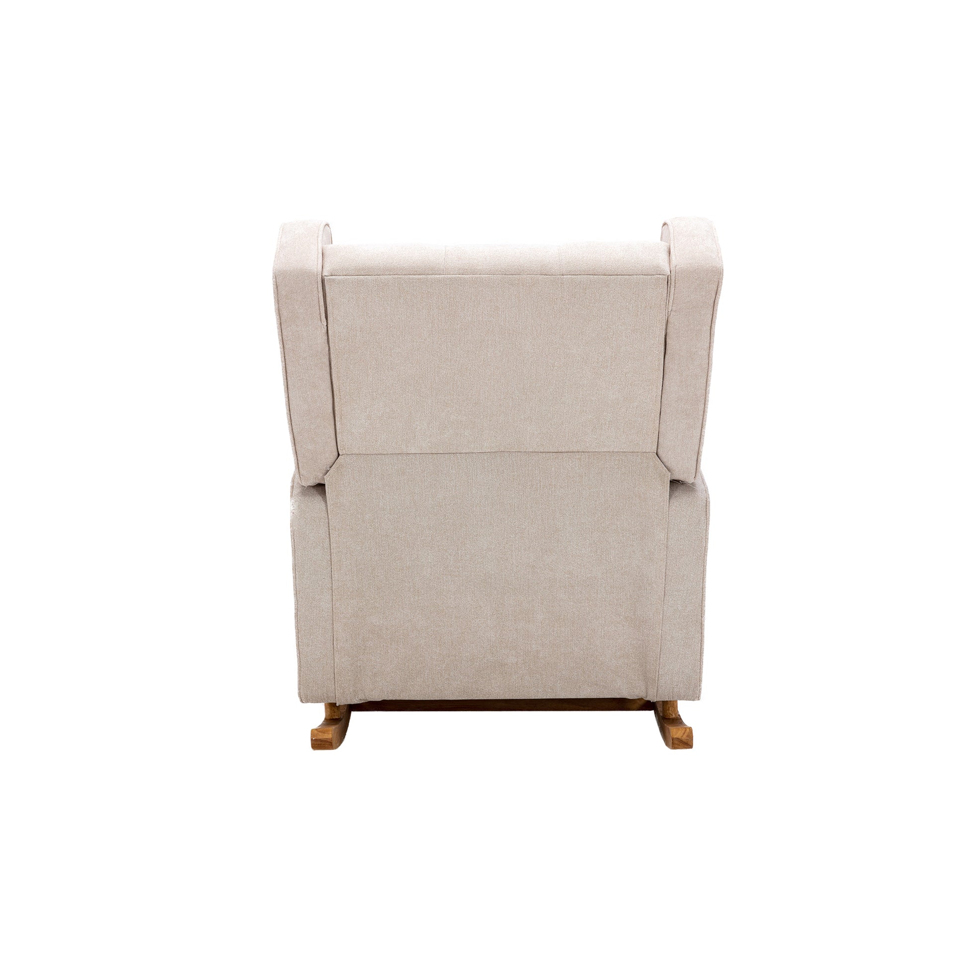 Coolmore Living Room Comfortable Rocking Chair Accent Chair Beige Polyester