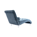 Coomoreleisure Concubine Sofa With Acrylic Feet Light Blue Velvet
