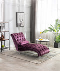 Coomoreleisure Concubine Sofa With Acrylic Feet Purple Velvet