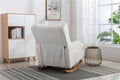 Coolmore Living Room Comfortable Rocking Chair Accent Chair White Teddy Polyester