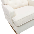 Coolmore Living Room Comfortable Rocking Chair Accent Chair White Teddy Polyester