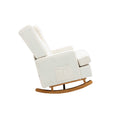 Coolmore Living Room Comfortable Rocking Chair Accent Chair White Teddy Polyester