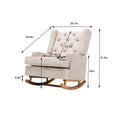 Coolmore Living Room Comfortable Rocking Chair Accent Chair Beige Polyester