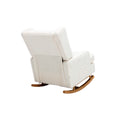 Coolmore Living Room Comfortable Rocking Chair Accent Chair White Teddy Polyester
