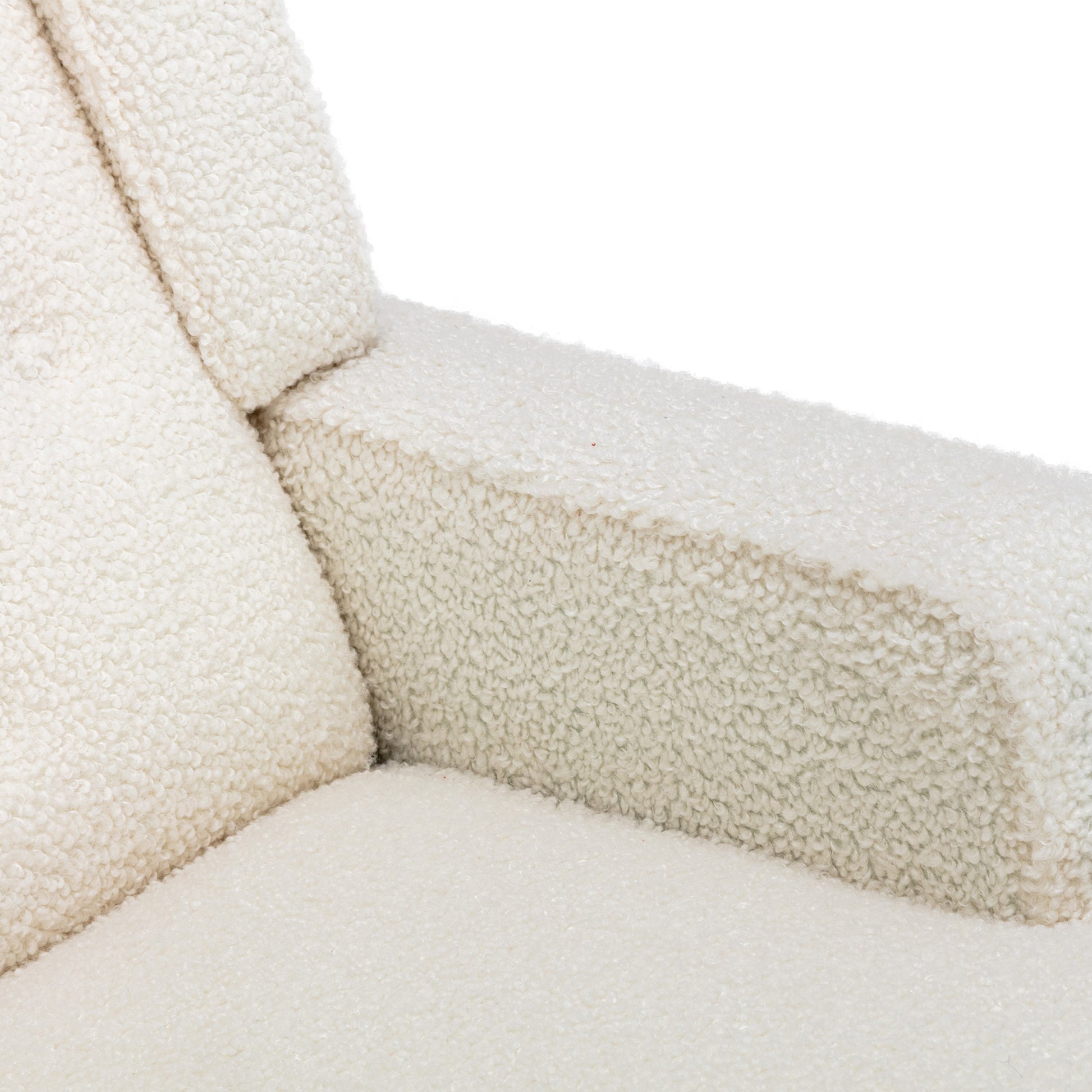 Coolmore Living Room Comfortable Rocking Chair Accent Chair White Teddy Polyester