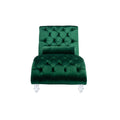 Coomoreleisure Concubine Sofa With Acrylic Feet Emerald Velvet