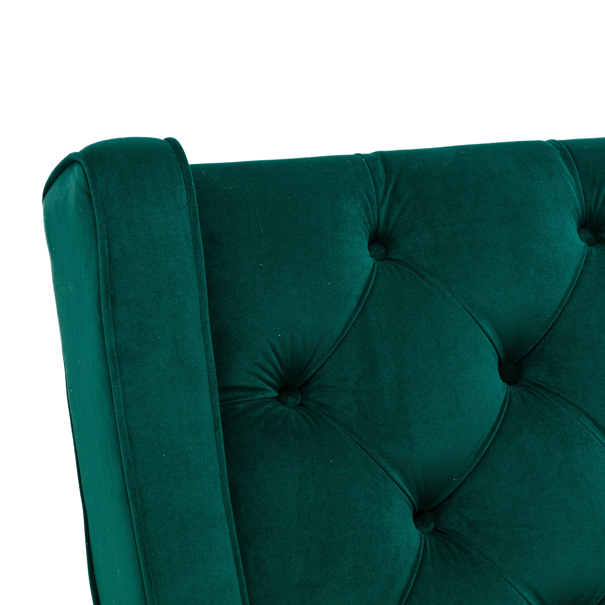 Coolmore Living Room Comfortable Rocking Chair Accent Chair Emerald Polyester