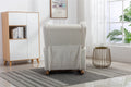 Coolmore Living Room Comfortable Rocking Chair Accent Chair White Teddy Polyester