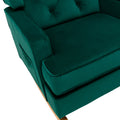 Coolmore Living Room Comfortable Rocking Chair Accent Chair Emerald Polyester