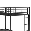 Twin Over Twin Bunk Bed With Trundle, Black Old Sku:Mf192387Aab Black Metal