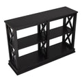 Console Table With 3 Tier Open Storage Spaces And 
