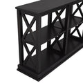 Console Table With 3 Tier Open Storage Spaces And 