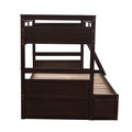 Twin Over Full Bunk Bed With Storage Espresso Old Sku :Lp000022Aap Twin Espresso Solid Wood
