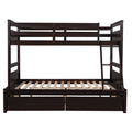 Twin Over Full Bunk Bed With Storage Espresso Old Sku :Lp000022Aap Twin Espresso Solid Wood