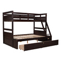 Twin Over Full Bunk Bed With Storage Espresso Old Sku :Lp000022Aap Twin Espresso Solid Wood