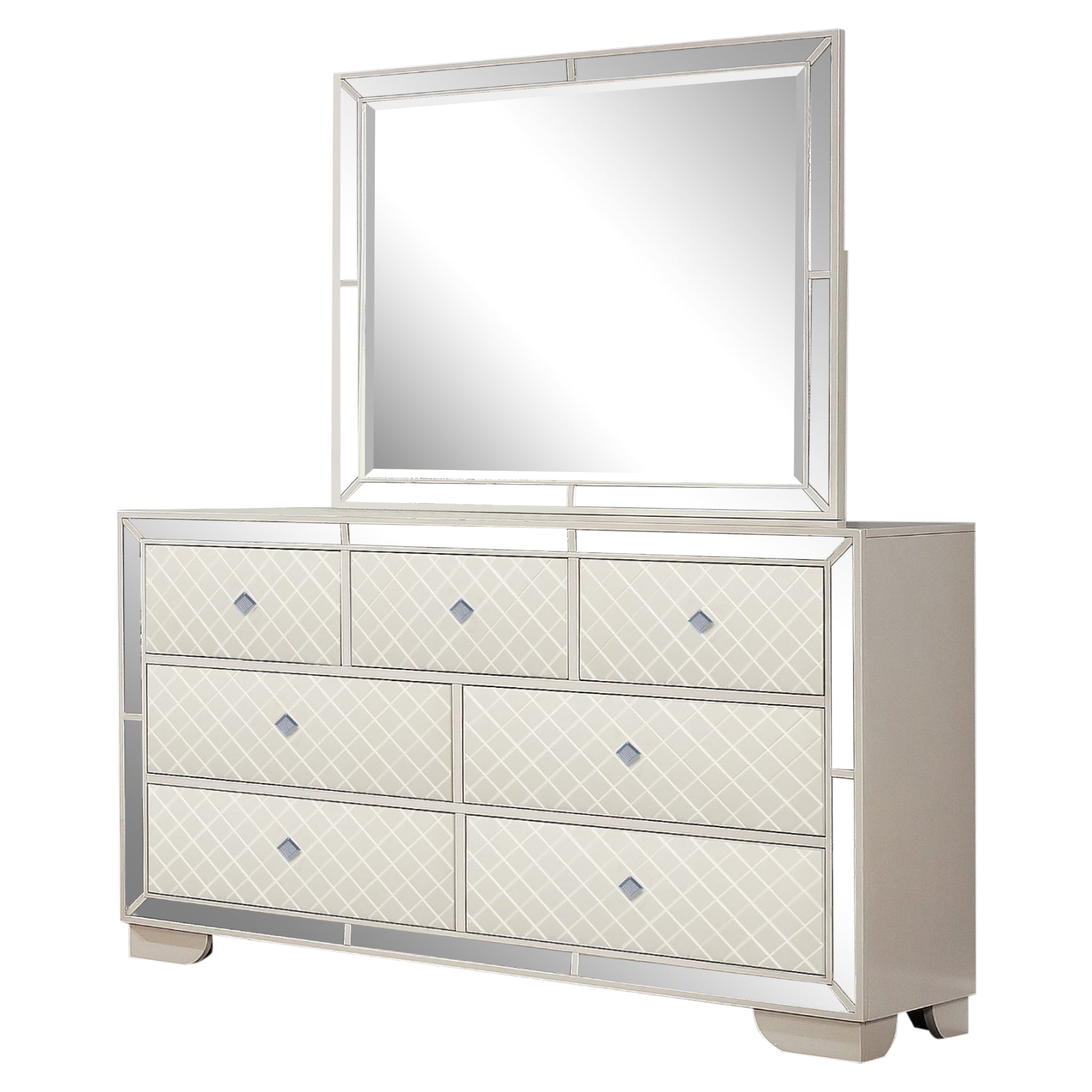 Madison Upholstery Dresser Made With Wood In Beige Color Beige Drawer 5 Drawers & Above Bedroom Contemporary,Modern Solid Wood Mdf Wood
