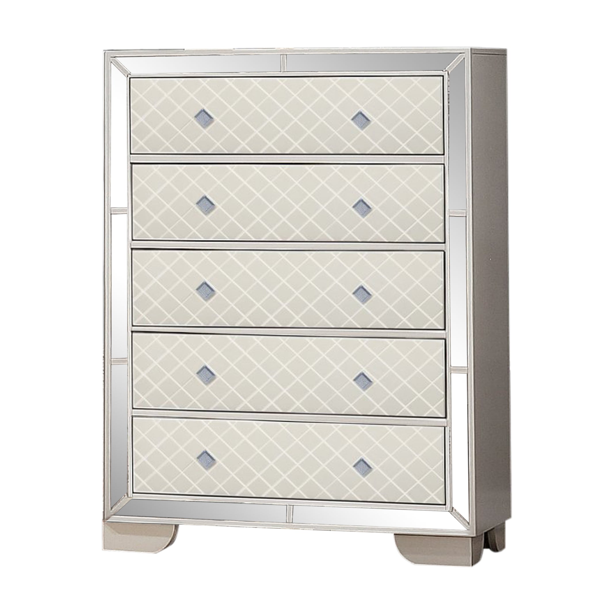 Madison Upholstery Chest Made With Wood In Beige Color Beige Drawer 5 Drawers & Above Bedroom Ball Bearing Glides Contemporary,Modern Solid Wood Mdf Wood