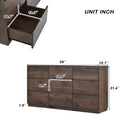Mid Century Modern 9 Drawers Dresser,Dark Brown Dark Brown Mdf