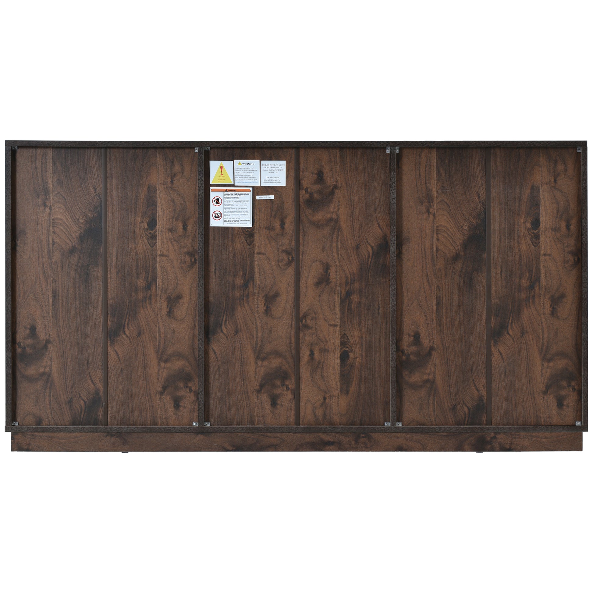 Mid Century Modern 9 Drawers Dresser,Dark Brown Dark Brown Mdf