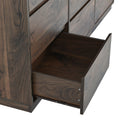 Mid Century Modern 9 Drawers Dresser,Dark Brown Dark Brown Mdf