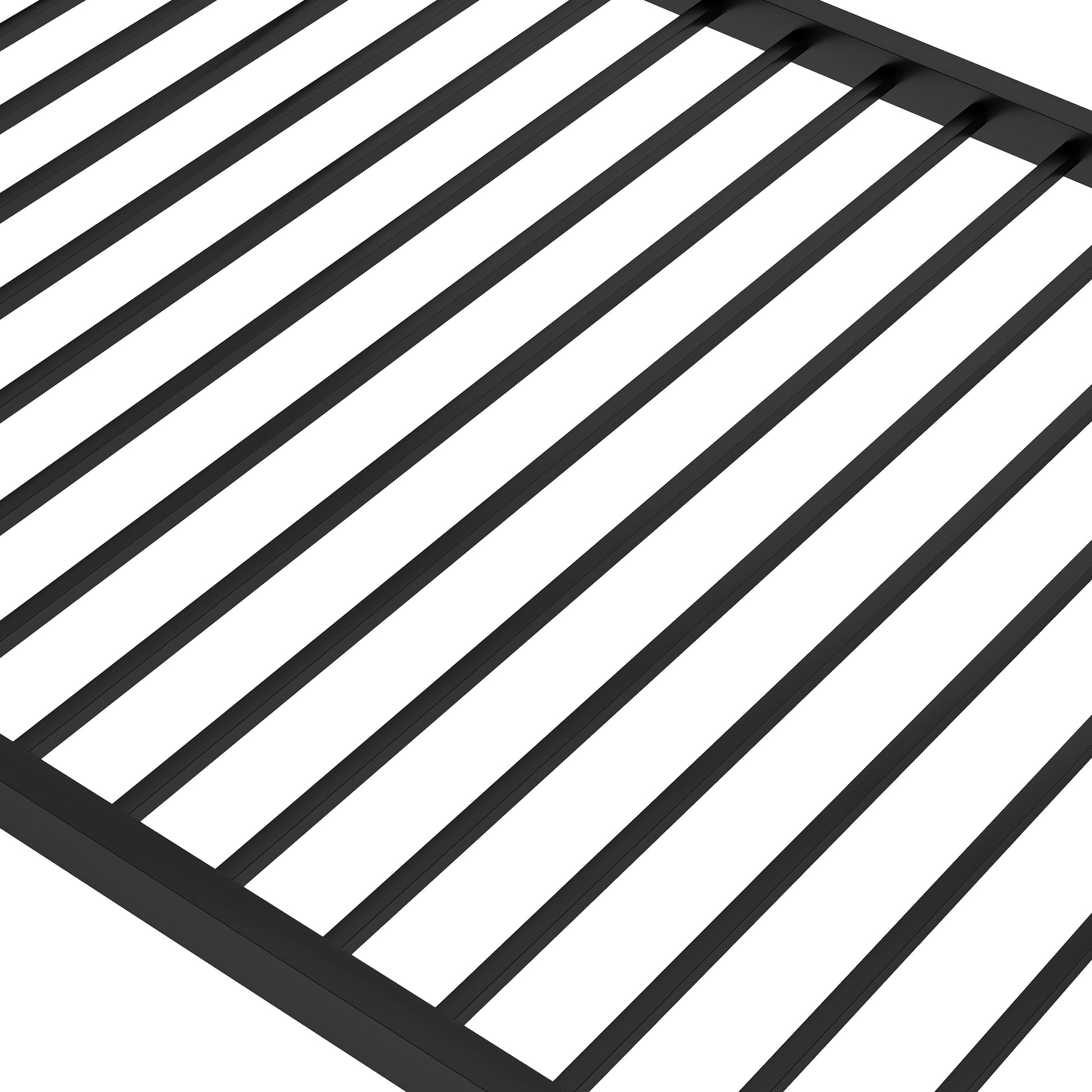 Twin Over Twin Metal Bunk Bed, Low Bunk Bed With Ladder, Black Old Sku:Wf282465Aab Black Steel