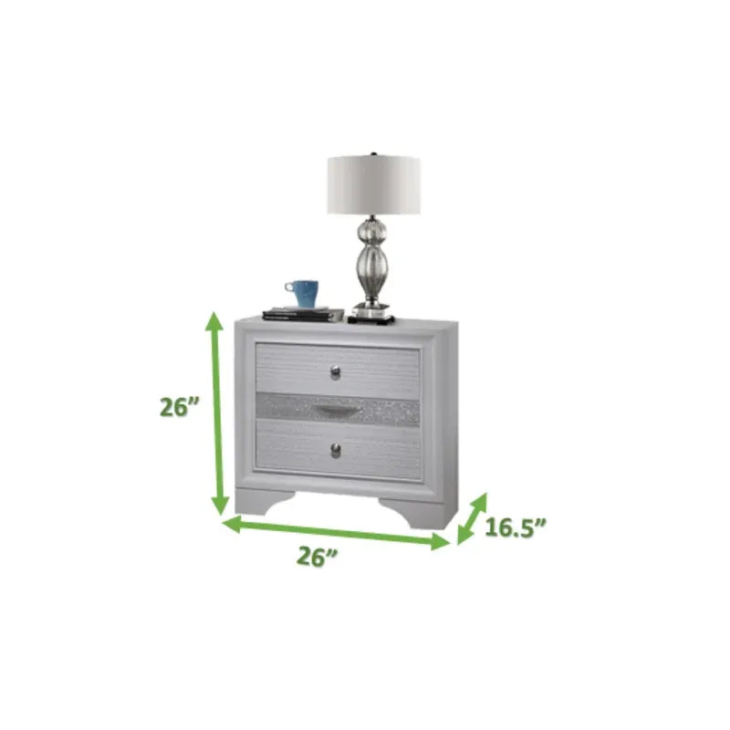 Matrix Traditional Style King 5Pc Storage Bedroom Set Made With Wood In White Box Spring Not Required King White Wood 5 Piece Set Bedroom Bed Included,Chest Included,Dresser Included,Mirror Included,Nightstand Included Traditional Solid Wood Mdf Tufted