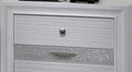 Matrix Traditional Style King 5Pc Storage Bedroom Set Made With Wood In White Box Spring Not Required King White Wood 5 Piece Set Bedroom Bed Included,Chest Included,Dresser Included,Mirror Included,Nightstand Included Traditional Solid Wood Mdf Tufted
