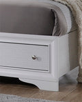 Matrix Traditional Style King 5Pc Storage Bedroom Set Made With Wood In White Box Spring Not Required King White Wood 5 Piece Set Bedroom Bed Included,Chest Included,Dresser Included,Mirror Included,Nightstand Included Traditional Solid Wood Mdf Tufted