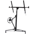 Drywall Lift Panel 13' Lift Drywall Panel Hoist Jack Lifter,Black Black Steel