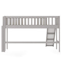 Twin Size Low Loft Bed With Ladder And Slide, Gray Old Sku:Wf196418Aae Gray Pine