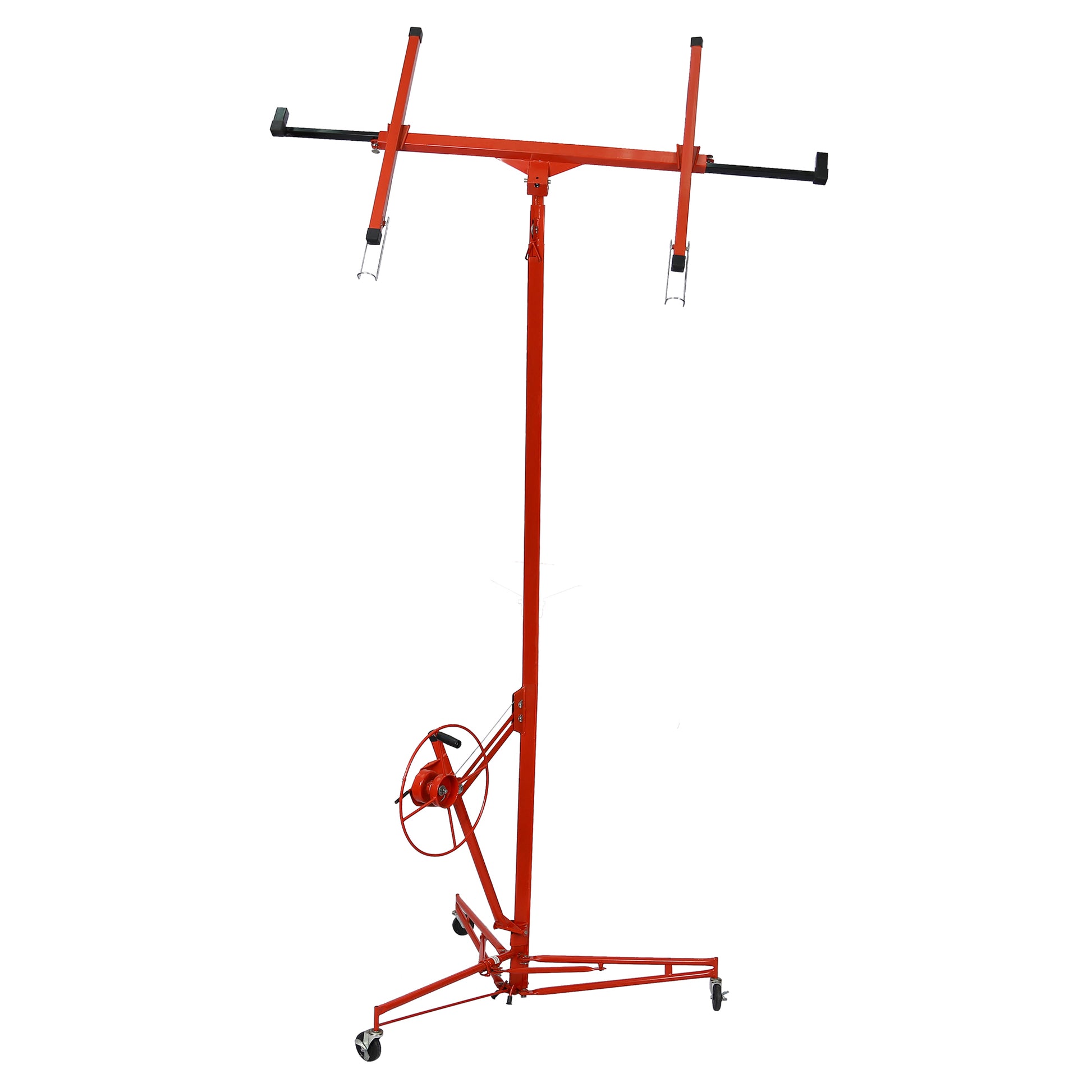 Drywall Lift Panel 11' Lift Drywall Panel Hoist Jack Lifter,Red Red Iron