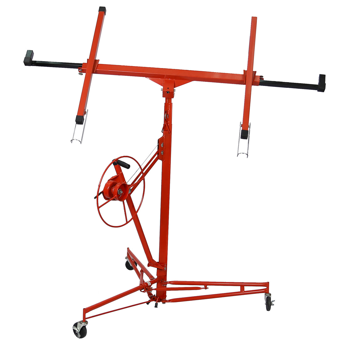 Drywall Lift Panel 11' Lift Drywall Panel Hoist Jack Lifter,Red Red Iron