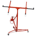 Drywall Lift Panel 11' Lift Drywall Panel Hoist Jack Lifter,Red Red Iron