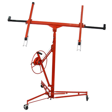 Drywall Panel Hoist Drywall Lift Rolling Panel Hoist Jack Lifter 16Ft Red Color Red Metal