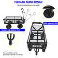 Wagon Cart Garden Cart Trucks Make It Easier To Transport Firewood Tc1840Bkg Black Metal