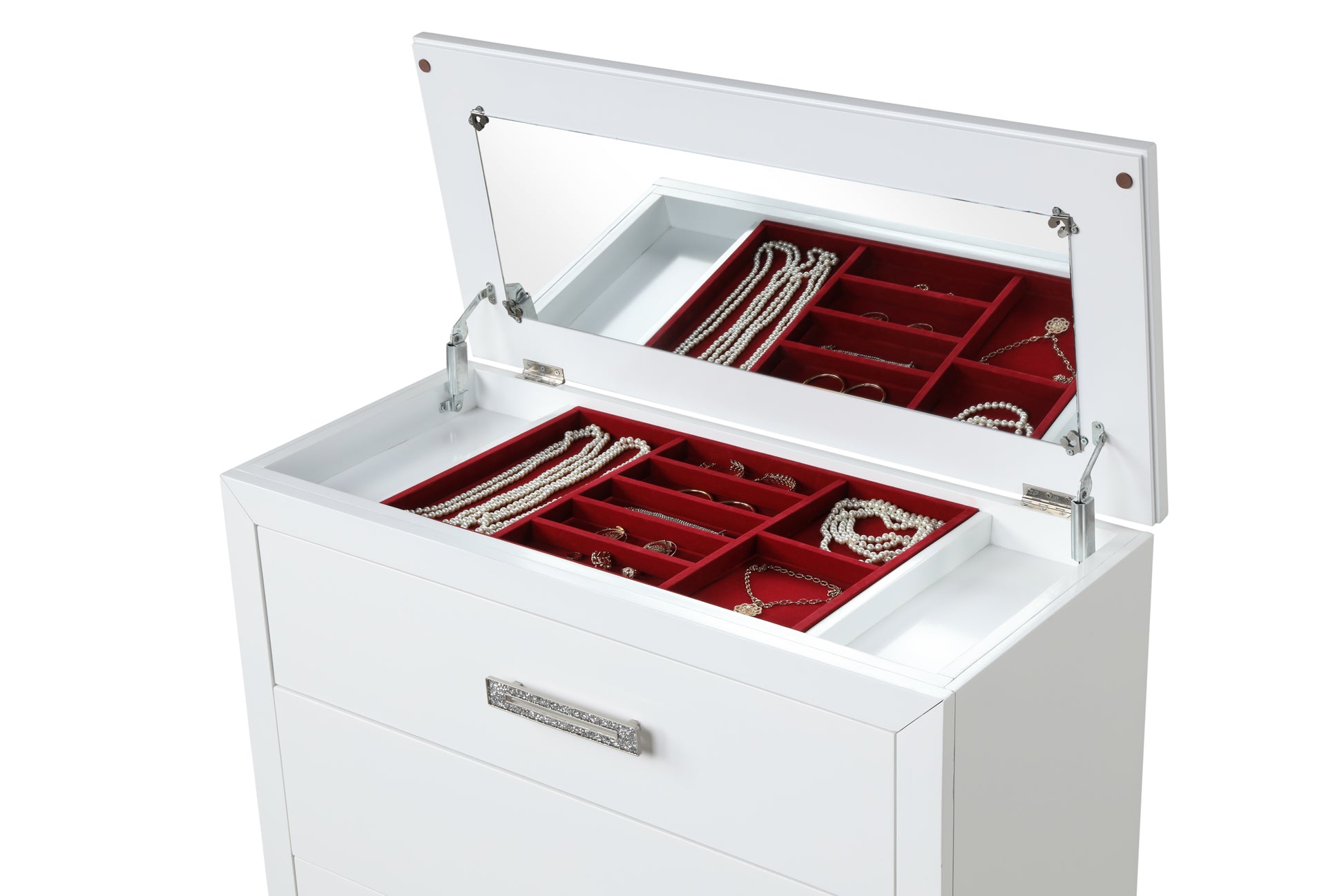 Coco Queen 5 Pc Led Bedroom Set Made With Wood In Milky White Box Spring Not Required Queen White Wood 5 Piece Set Bedroom Bed Included,Chest Included,Dresser Included,Mirror Included,Nightstand Included Contemporary,Modern Solid Wood Mdf Velvet Built In