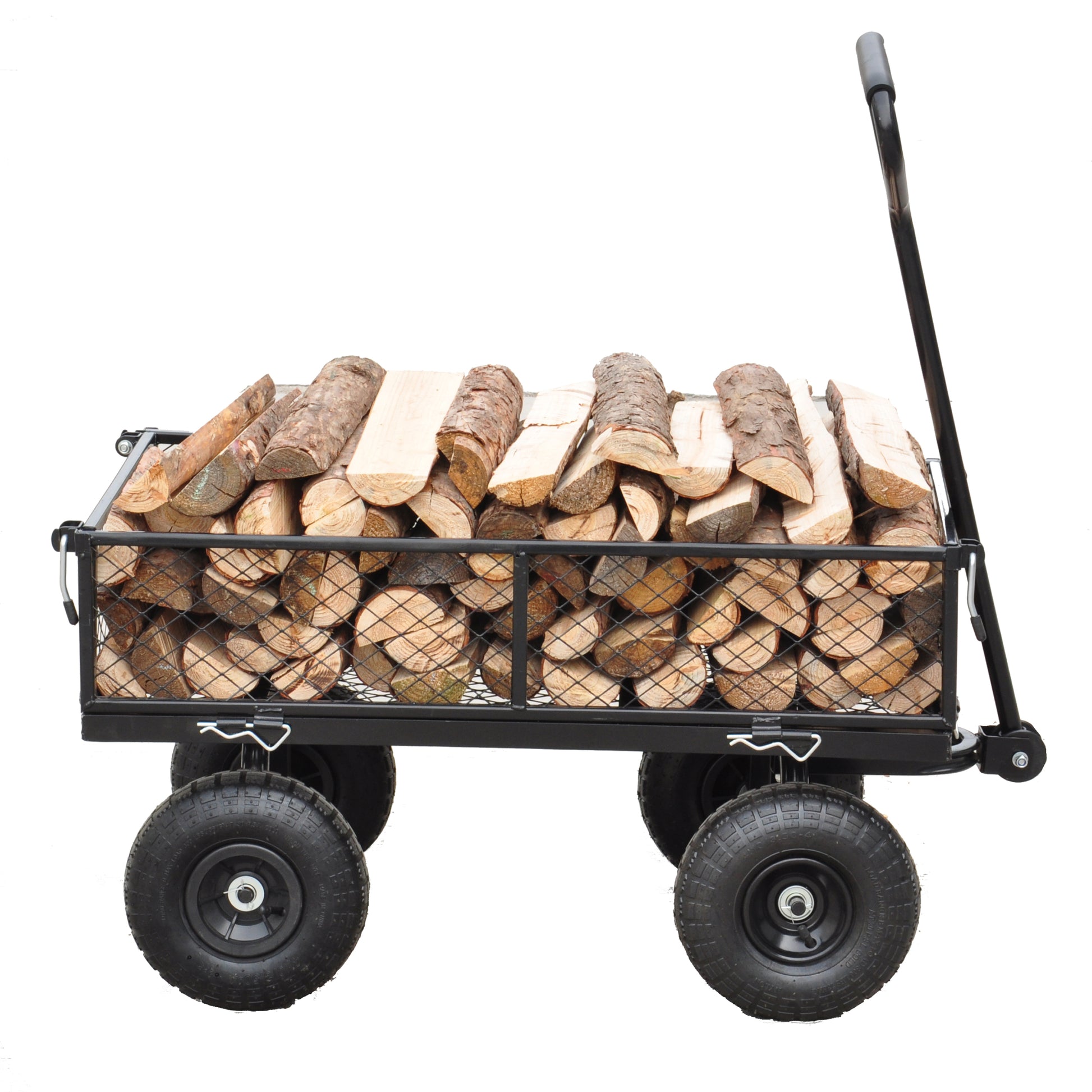 Wagon Cart Garden Cart Trucks Make It Easier To Transport Firewood Tc1840Bkg Black Metal