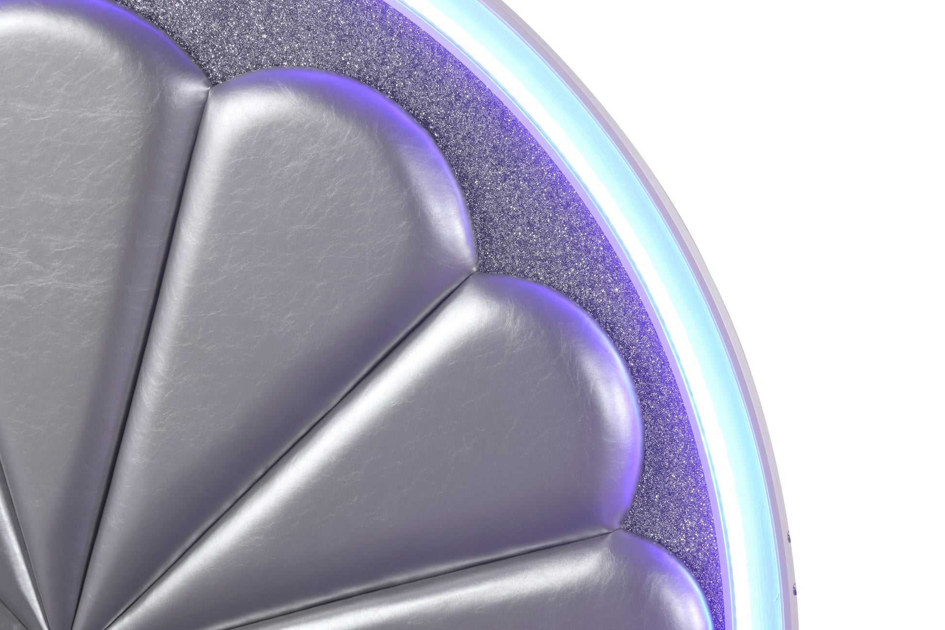 Perla Queen Size Led Bed Made With Wood In Milky White Box Spring Not Required Queen White Wood Bedroom Contemporary,Modern Slat Beds Solid Wood Mdf Wood